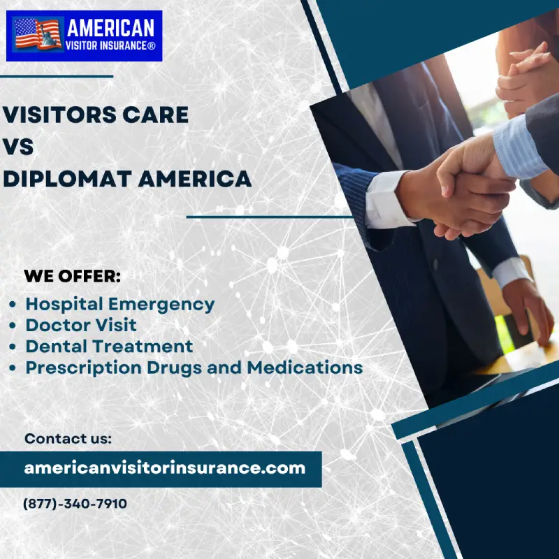 Visitors Care insurance vs Diplomat America insurance