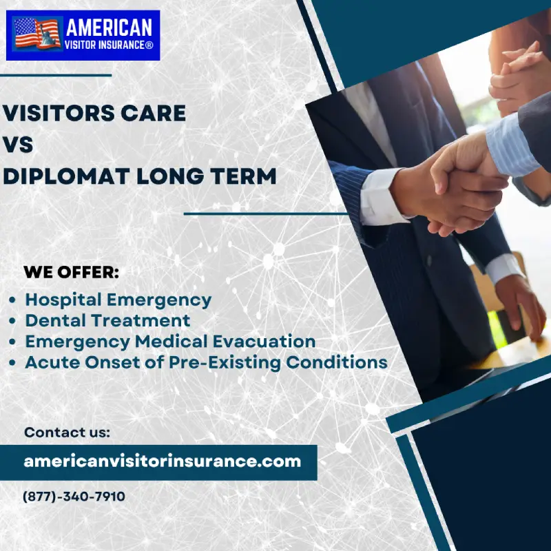 Visitors Care insurance vs Diplomat Long Term insurance